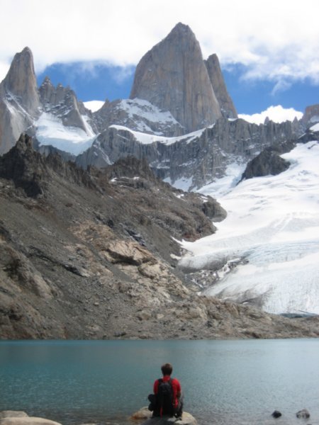 Alone in front of the Fitz Roy