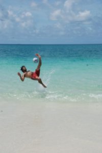 What a volley (Whitehaven beach)