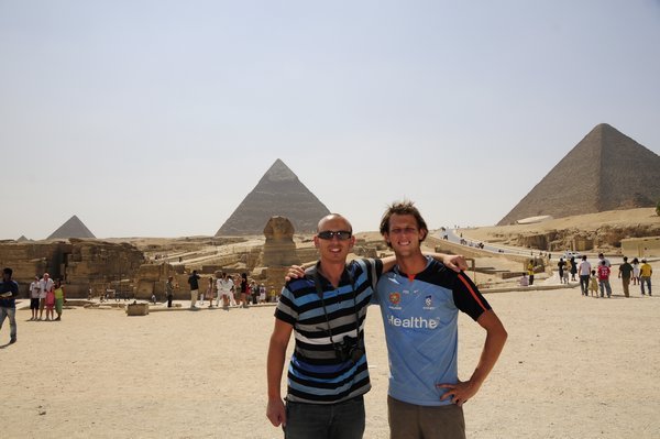 Johannes and I in front of Pyramid