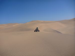 atv in dunes