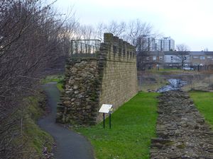 35 - Part of Hadrians Wall at Walsend near Newcastle