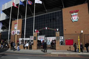 69 - The back of the Kop and main entrance to Anfield, Liverpool