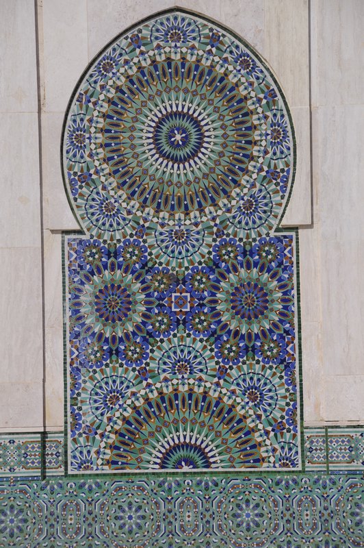 5 - walls of Hassan II Mosque Cassablanca