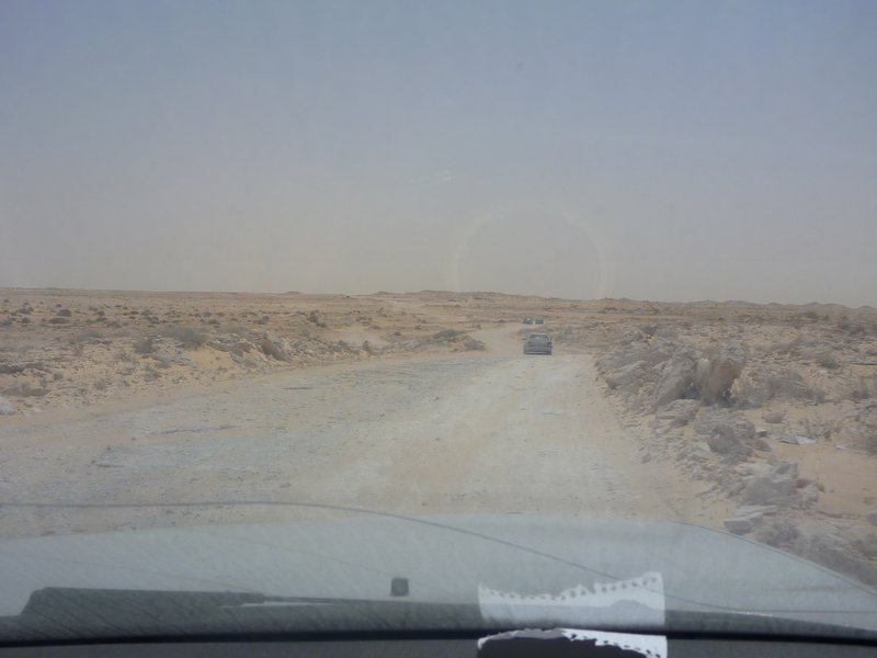 No mans land between Western Sahara and Mauritania