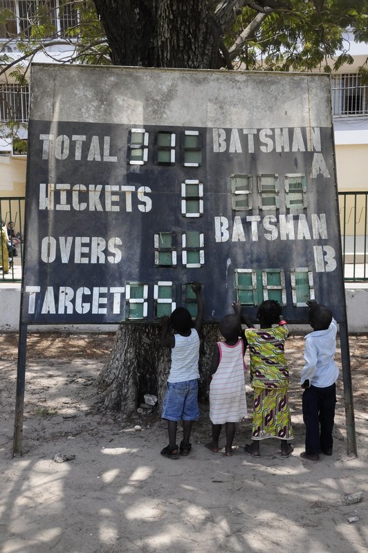 2- Cricket scoreboard in Gambia