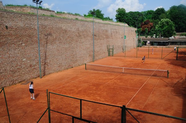 3 - Tennis court inside at teh moat of the fort