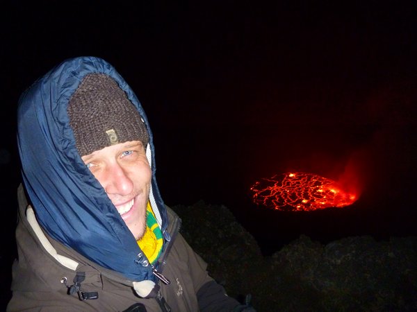 19 - DRC - Look how rugged up I am. Who would think a volcano could be so cold