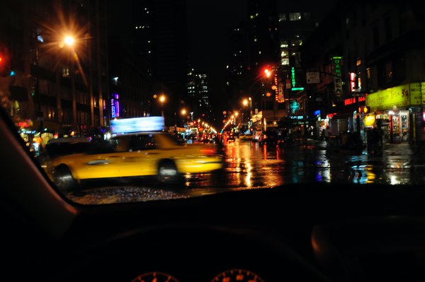 3 - in the drivers seat in Manhattan near Time Square