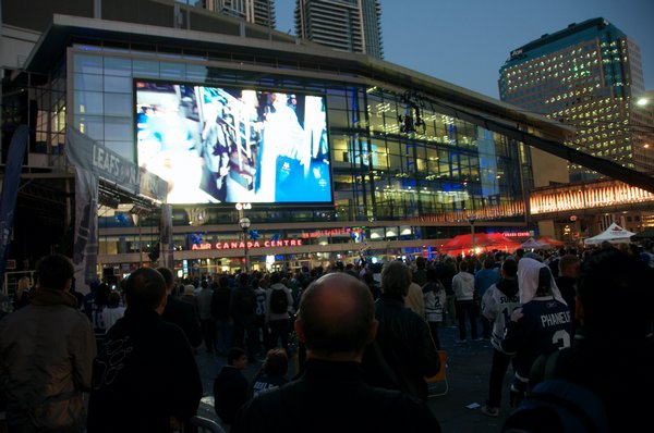 18 - Toronto supporting Maple leafs outside the stadium