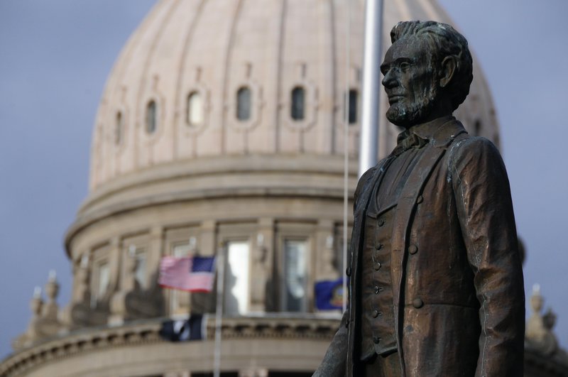 3 - Lincoln statue in front of Boise Capital building