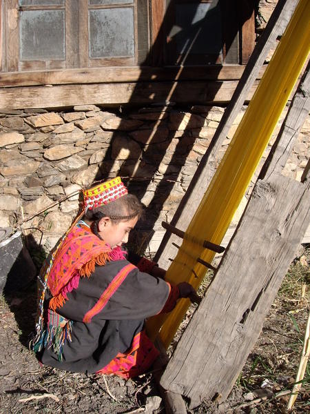Kalash Girl weaving