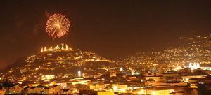 Fireworks over Quito - from The Secret Garden´s roof terrace