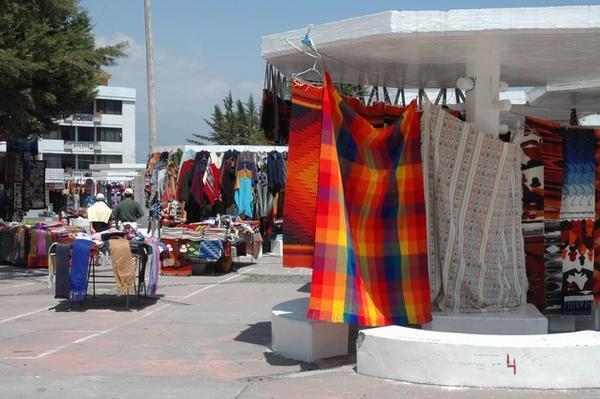The colourful weekend market at Otavalo