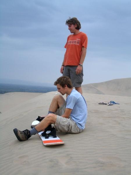 At the top of the dune