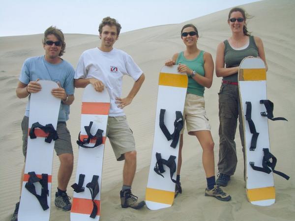 Pro sandboarders