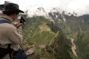 Me taking a photo of Machu Picchu