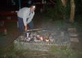 Me cooking a Thai green curry, bush style
