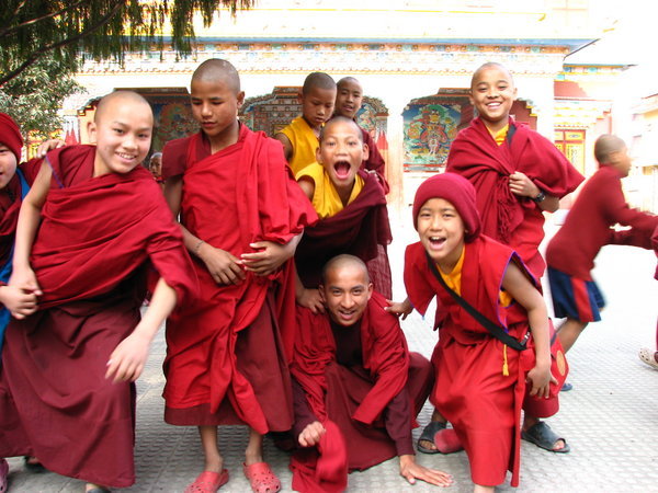 Monks being children...
