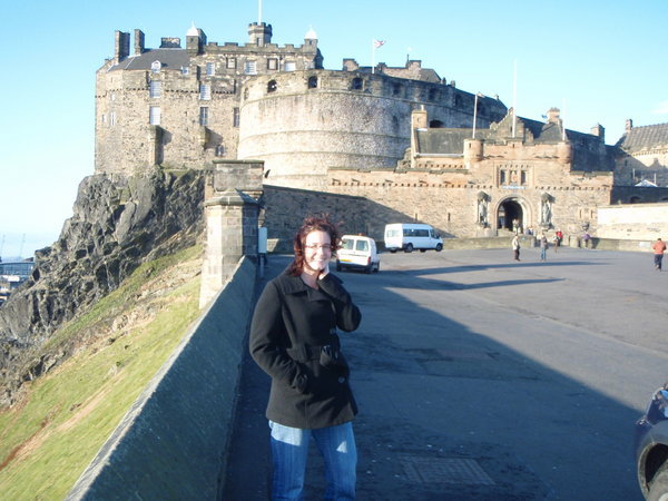 Freezing cold Edinburgh Castle
