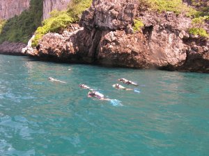 divers off Koh Phi Phi