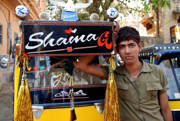 Just a dude and his rickshaw