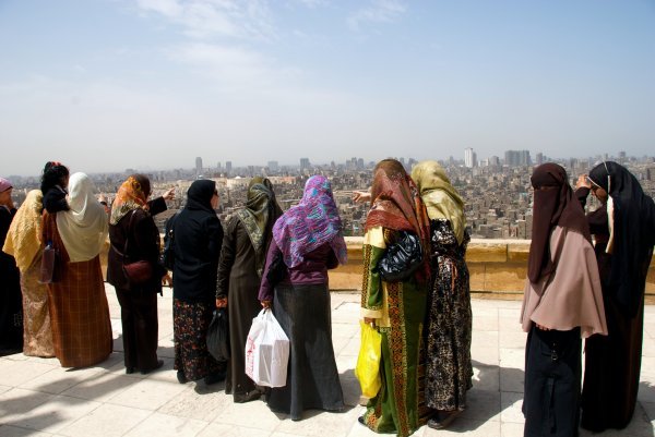 Ladies overlooking Cairo