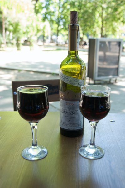 Moldovan wine on a sunny afternoon