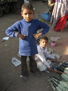 Children in the Bundi Market