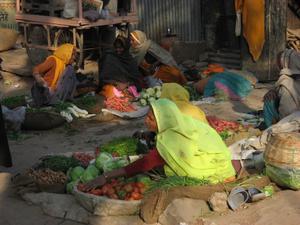 Vegetable Stalls in Bundi Market
