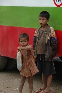 Hungry Lao Children
