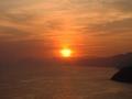 Setting sun over Italian Coast