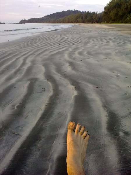 only foot on the beach