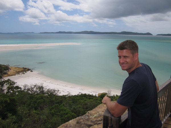Looking out on the swirling sands of Whitehaven Beach