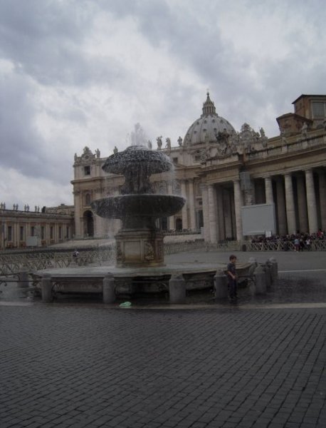 Fountain with the Vatican in the Background