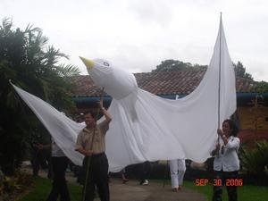 Large Peace Dove in parade