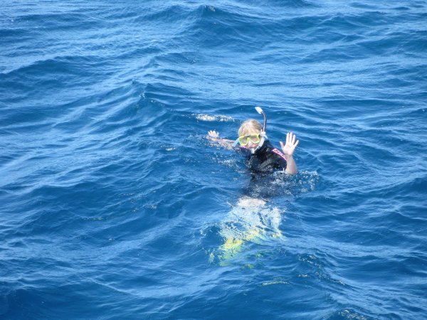 Judy at Great Barrier Reef