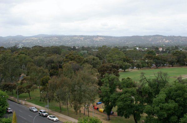 View from our Adelaide Hotel