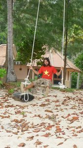 Ko Tarutao, James, the swing and our bungalow