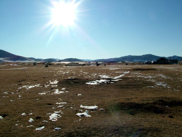 Sun on Mongolia