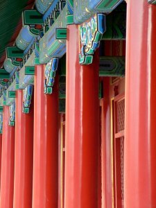 Red colonnade