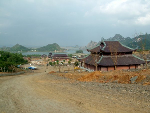 View over the construction site of Bai Dinh Pagoda