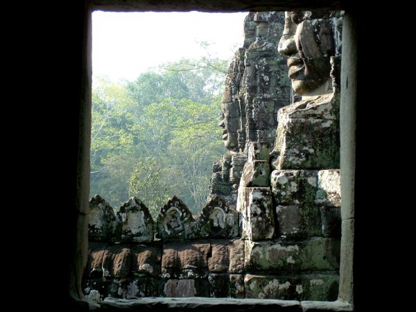 Looking out at the faces of Bayon