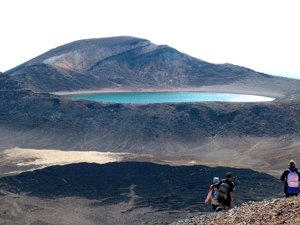 The Blue Lake and lava flow