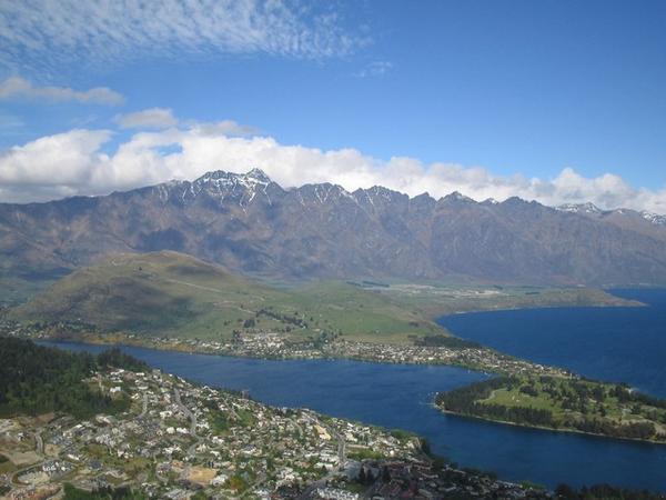 View of Queenstown and the Remarkables