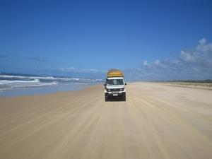 Beach driving on Fraser Island