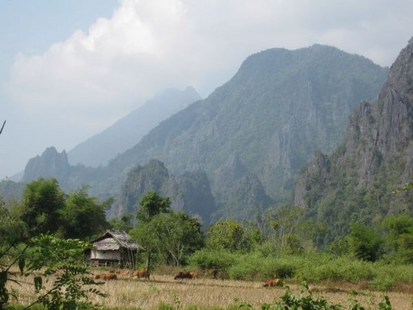 typical beautiful backcountry Lao scenery