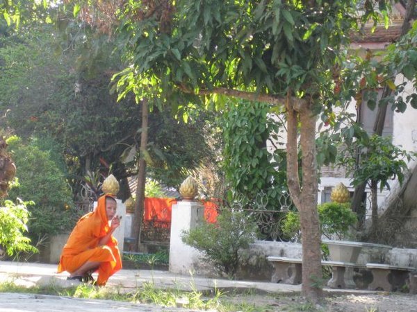Even  monks smoke sometimes