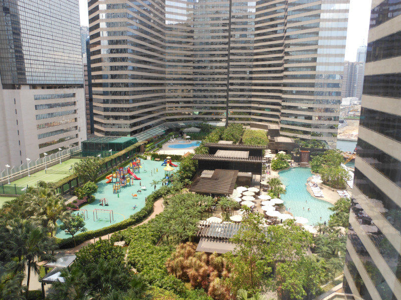 Veiw of pool at Intercontinental HK