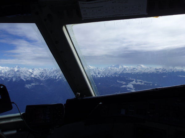 Himalayas from the cockpit