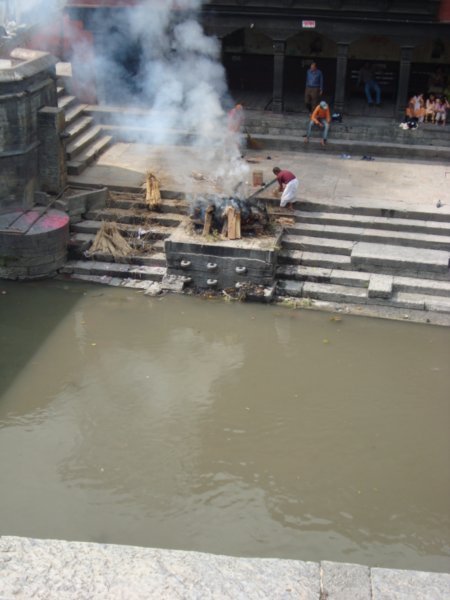 Cremation by the river